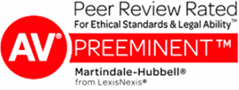 AV Preeminent | Peer Review Rated for ethical standards and legal ability | Martindale-Hubble from LexisNexis